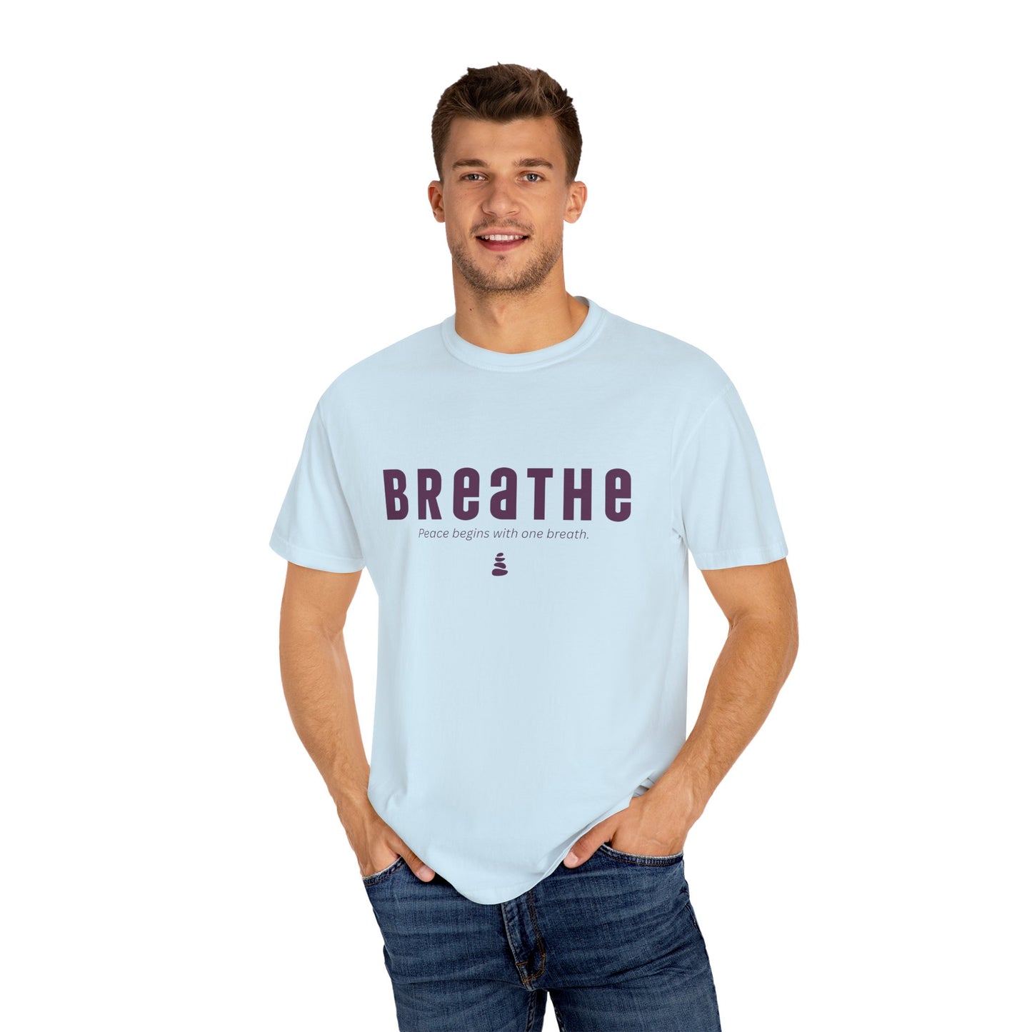 BREATHE- Unisex T-shirt - Peace begins with one breath.