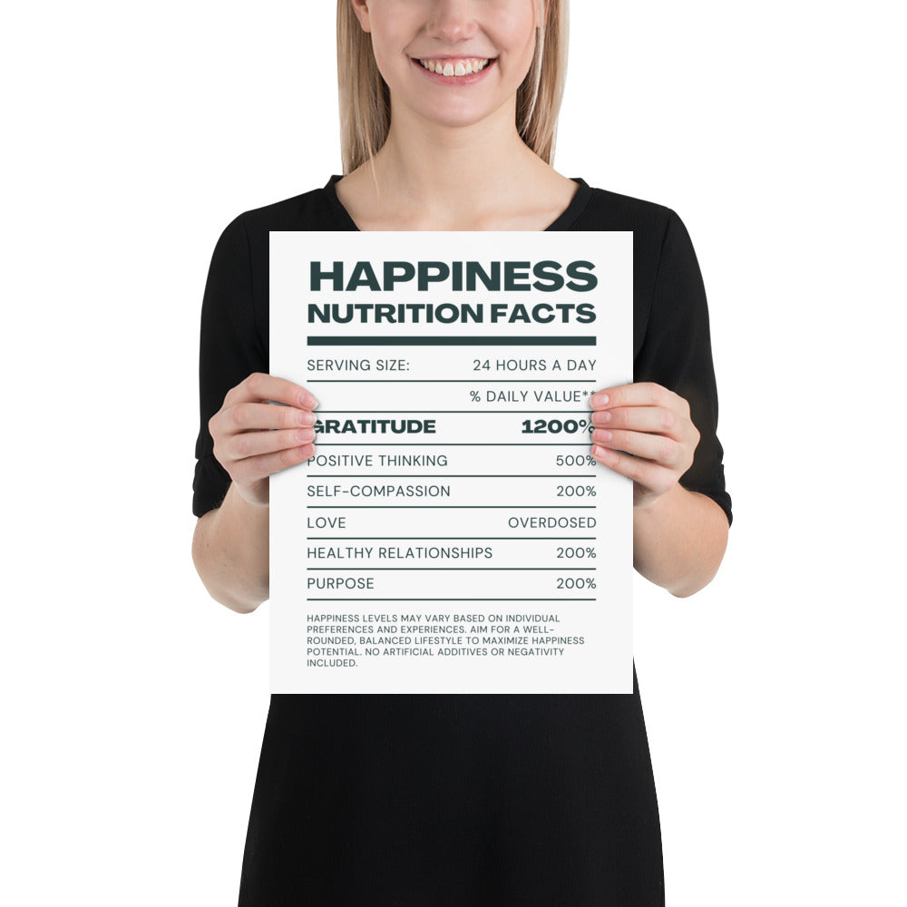 Poster - Happiness Ingredients